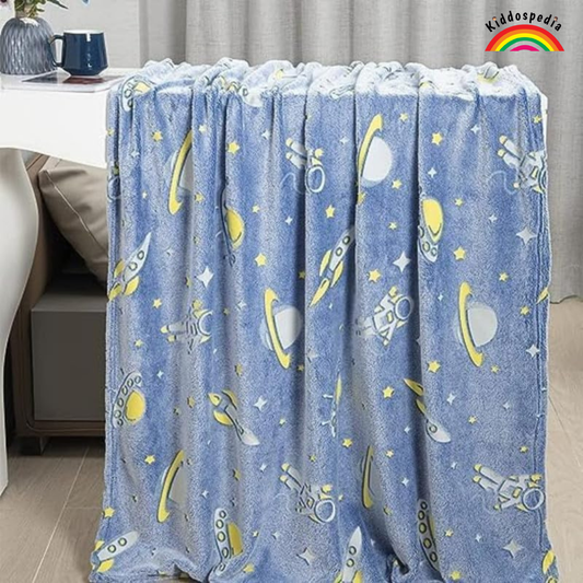 Glow in Dark Unicorn & Space Blanket for Kids | Kiddospedia
