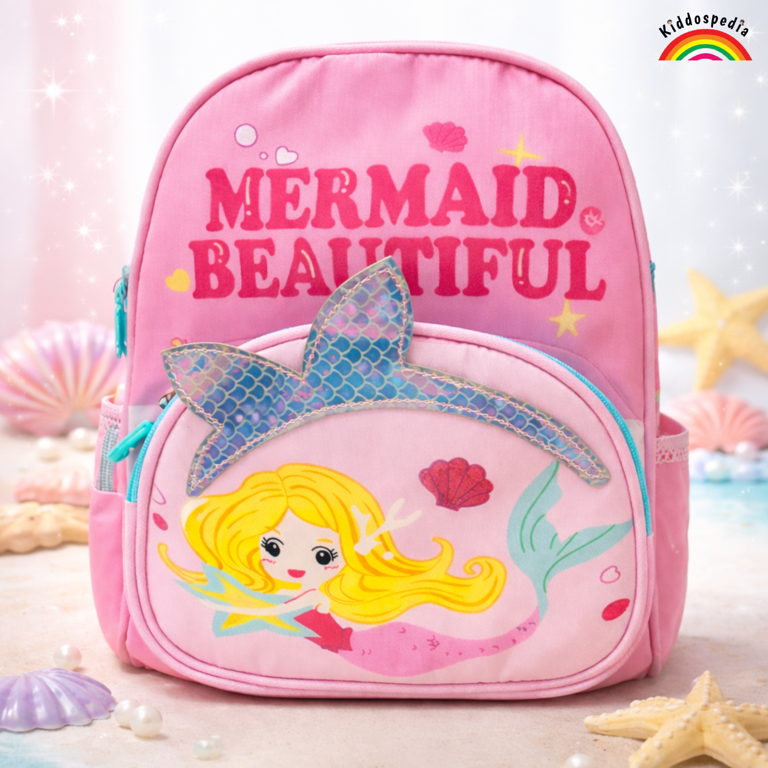 15 Inch Mermaid Holographic School Bag for Kids 15 Inch Mermaid Holographic School Bag for Kids