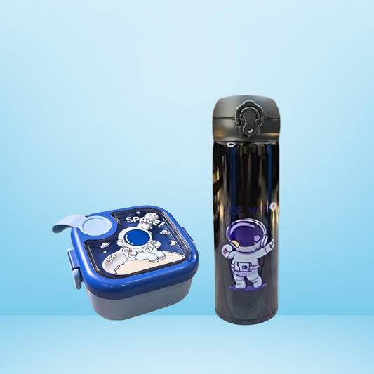 Space Theme School Combo – Kids Backpack, Water Bottle, Lunch Box & Pencil Box Set - Kiddospedia