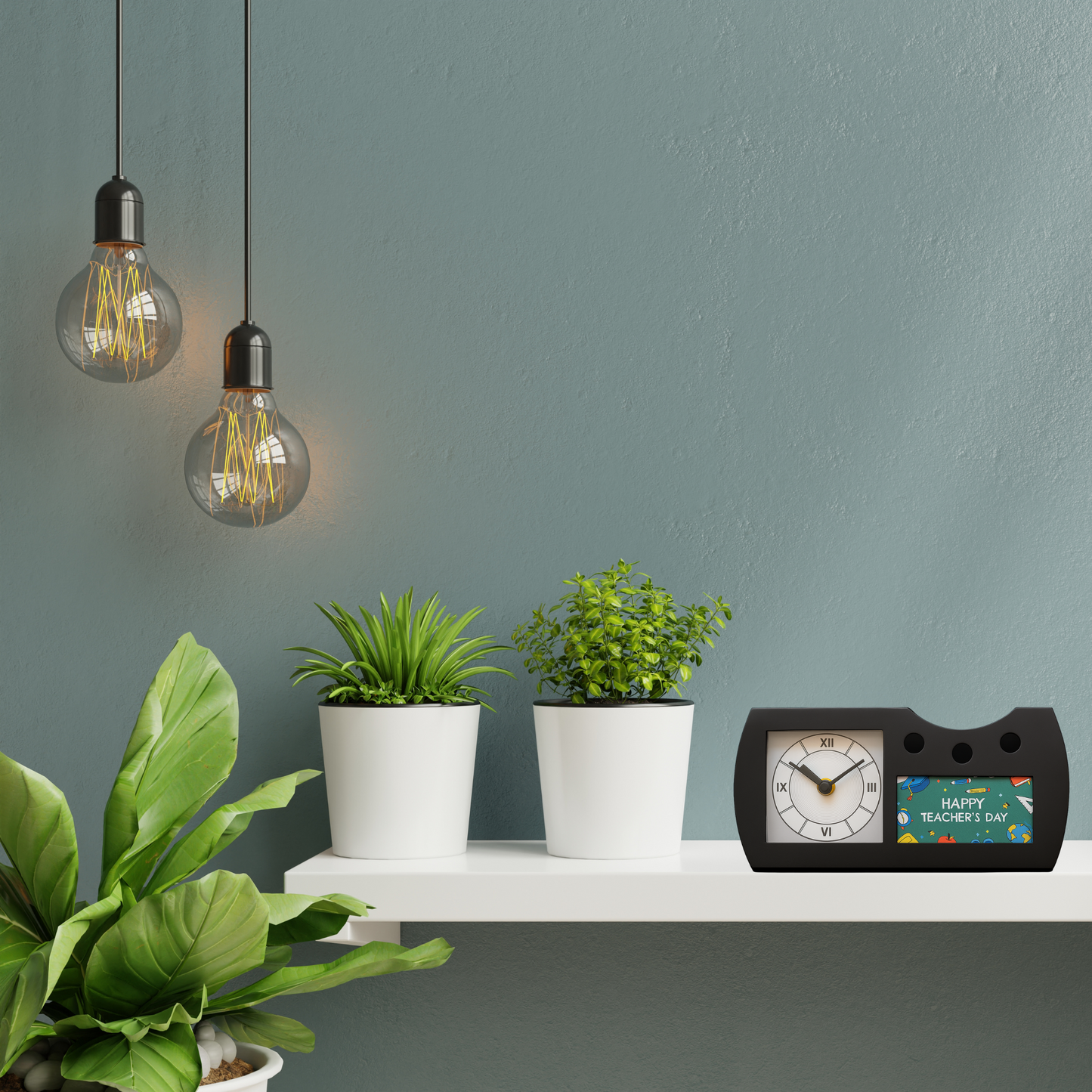 Unique Teacher's Day Gift – Clock with Pen Stand Kiddospedia