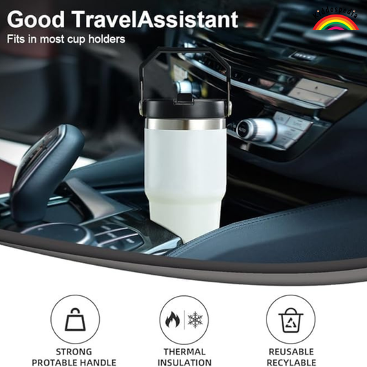 Leak-Proof Steel Insulated Tumbler with Handle | Hot & Cold – Kiddospedia