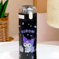 Stainless Steel Kuromi Water Bottle , Kuromi Sipper with Straw – 350 ML - Kiddospedia