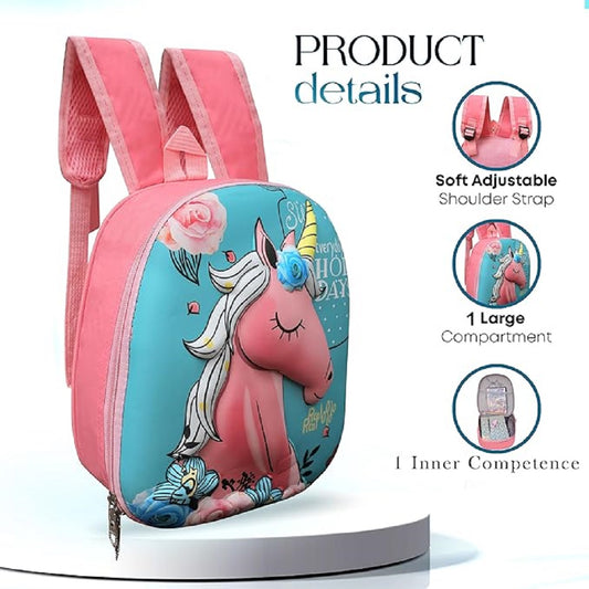 Unicorn Pre-school Embossed Hard Shell Bag - Kiddospedia