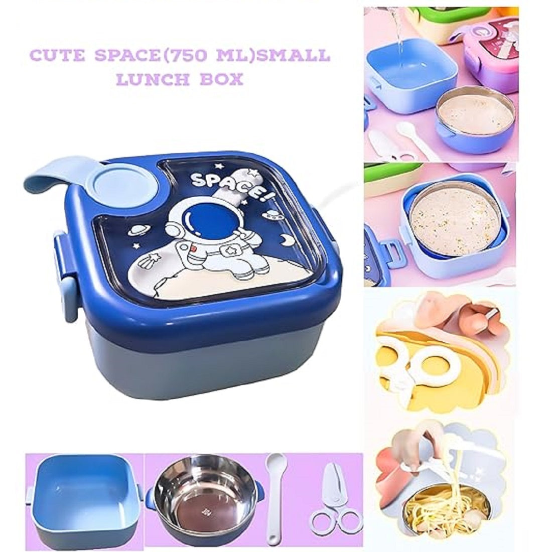 Kids Space School Combo - Hard Shell Bag - Lunch Box - Bottle - Kiddospedia
