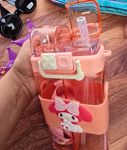 Melody Bottle for Kids, BPA free Bottle, Kids Sipper with Dual Nozzle Design, Water Bottle with Straw, Capacity 500 ML