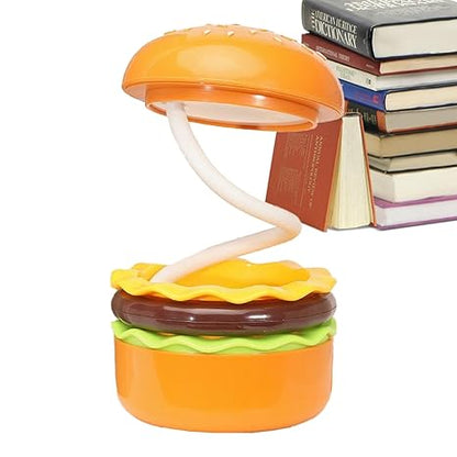 Burger Shape LED Table Lamp for Kids, Rechargeable with Attached Sharpener (Pack of 1) Kiddospedia