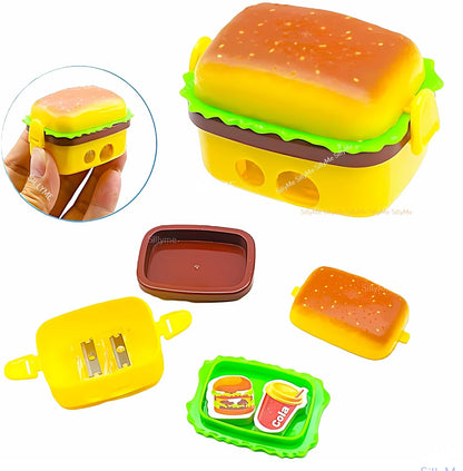 Combo of Burger Lunch Box and Burger Sharpener (Pack of 2) Kiddospedia