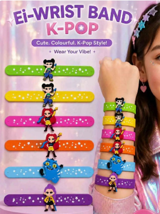 KPOP SLAP BAND , K-POP Demon Wrist Band for Kids ( Pack of 6)