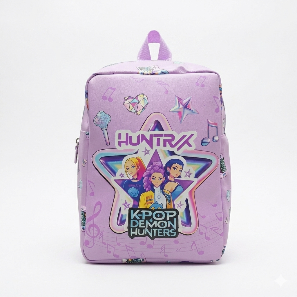 Huntrix K-Pop School Combo for Kids | Backpack, Bottle,Notebook & Stationery Set | Kiddospedia
