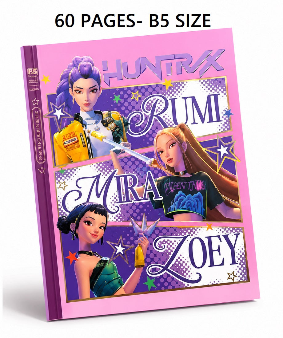 Huntrix K-Pop School Combo for Kids | Backpack, Bottle,Notebook & Stationery Set | Kiddospedia