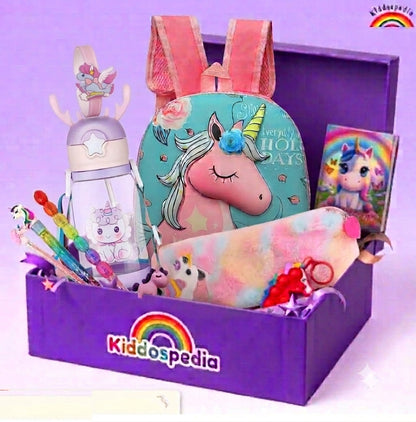 Unicorn Gift Hamper – 10 Items Gift Combo for Kids | Unicorn Collection | Kiddospedia