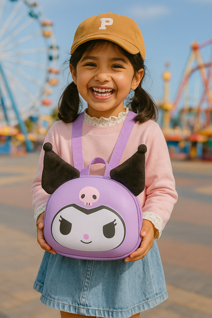 Kuromi 3D Hardshell School Bag for Girls – Front View