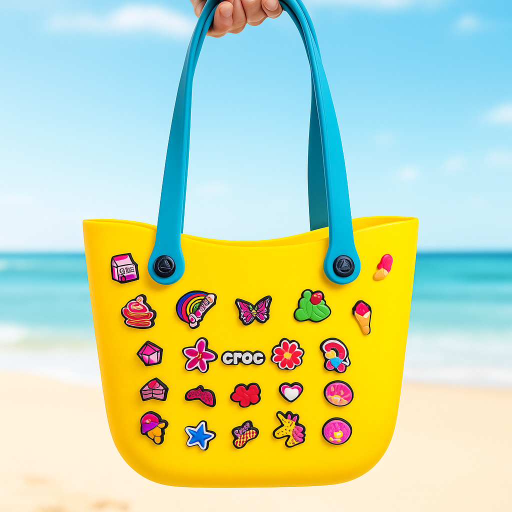 Crocs Silicon Beach Bag | Trendy Waterproof Tote – Kiddospedia