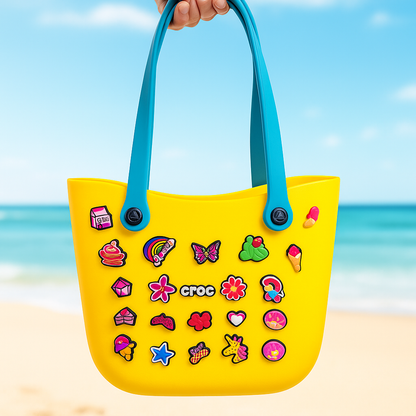 Crocs Silicon Beach Bag | Trendy Waterproof Tote – Kiddospedia