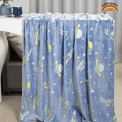 Glow in Dark Unicorn & Space Blanket for Kids | Kiddospedia