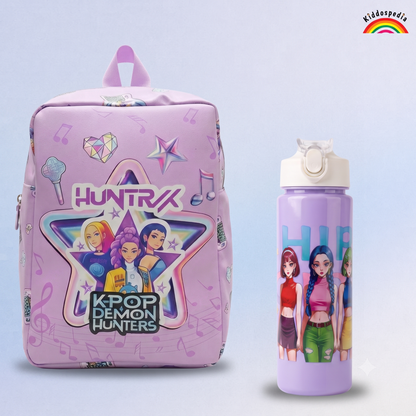 K POP Bag and K POP Demon Bottle , Hunters Bag Combo | Kiddospedia School Combo