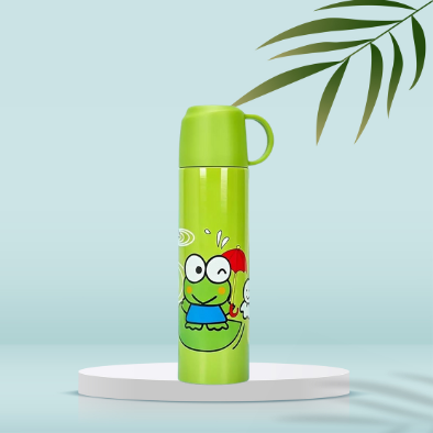 Kids Insulated Water Bottle with Cup (500 ml) - Kiddospedia