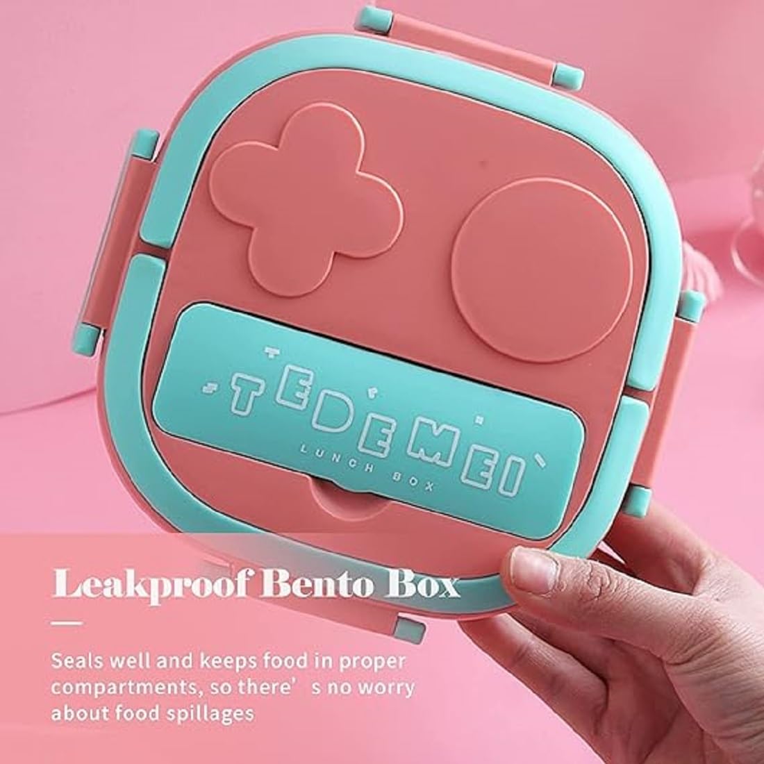 Stainless Steel Lunch Box – 3 Compartment Bento for School & Office - Kiddospedia