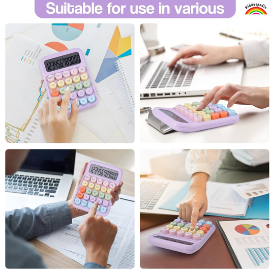 Colorful Candy Mechanical Calculator | Cute Stationery – Kiddospedia
