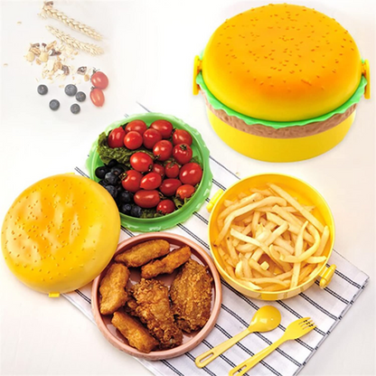 Burger Lunch Box + Sharpener Combo - Kiddospedia