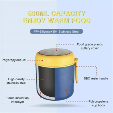 Kiddospedia  Insulated Cute Bento Lunch Box | Leak-Proof 500ML Tiffin - Kiddospedia