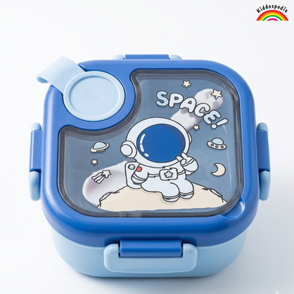 Space Theme Kids Lunch Box & Bottle Combo | Kiddospedia Leakproof Bento Set