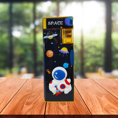 Kids Astronaut/Space Magnetic, Squishy, Dual-Sided Pencil Box - Kiddospedia