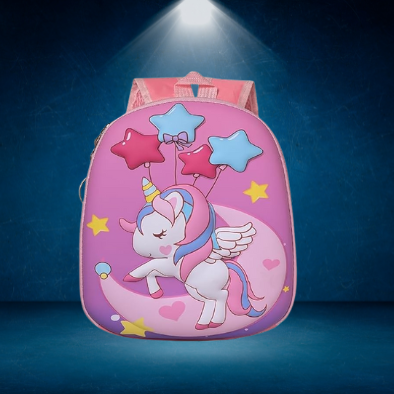 Unicorn Hard shell 3D School Bag for Girls (2–7 Yrs) - Kiddospedia