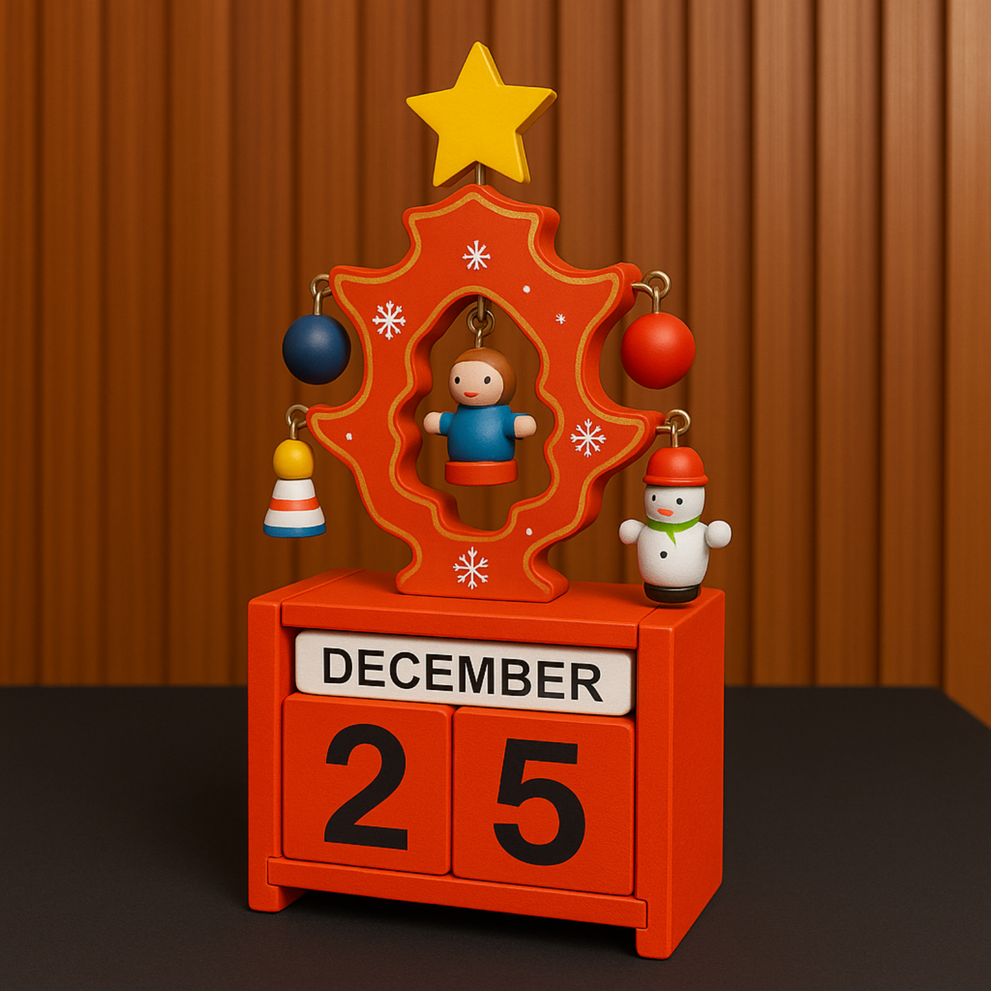 Wooden Christmas Calendar | Festive Desktop Calendar – Kiddospedia