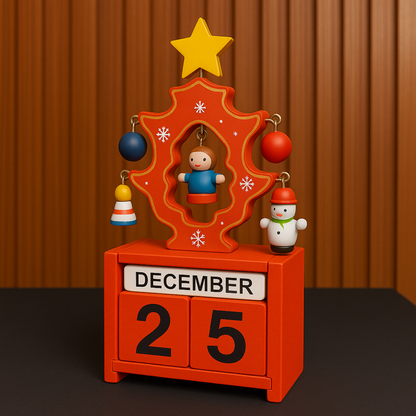 Wooden Christmas Calendar | Festive Desktop Calendar – Kiddospedia