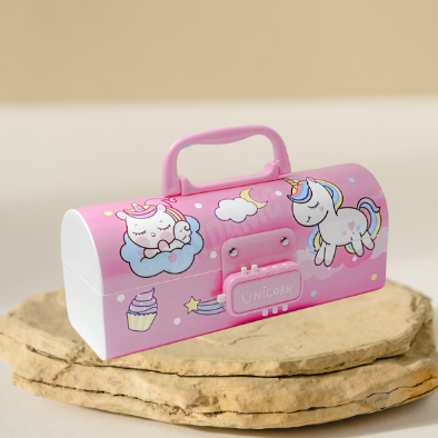 Kids Password Lock Multi-Layer Storage Pencil Box - Kiddospedia