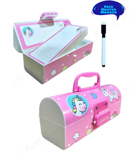Secure Stationery Box for Kids with Password Lock