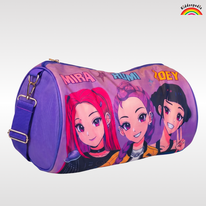 K Pop Demon Huntrix Duffle Bag for Kids | K-Pop Travel Bag | Kiddospedia
