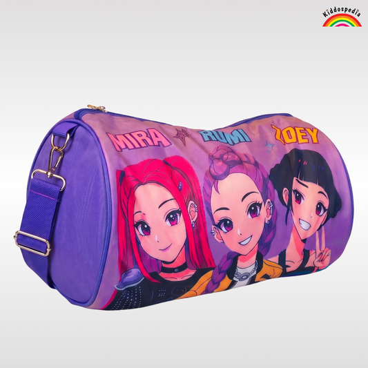 K Pop Demon Huntrix Duffle Bag for Kids | K-Pop Travel Bag | Kiddospedia