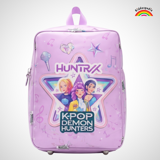 Kiddospedia K-Pop Demon Huntrex Kids School Bag | Lightweight Preschool Backpack | Age 3–6 | 12 Inch Travel & Outing Bag | Single Compartment K-Pop Bag