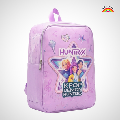 Kiddospedia K-Pop Demon Huntrex Kids School Bag | Lightweight Preschool Backpack | Age 3–6 | 12 Inch Travel & Outing Bag | Single Compartment K-Pop Bag