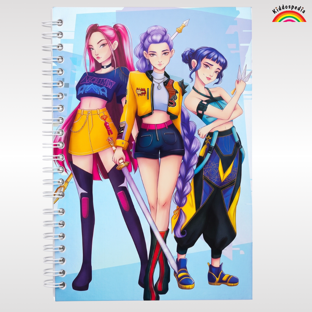 K Pop Demon Huntrix Gift Combo | Backpack, Bottle ,Diary & Stationery Set | Kiddospedia