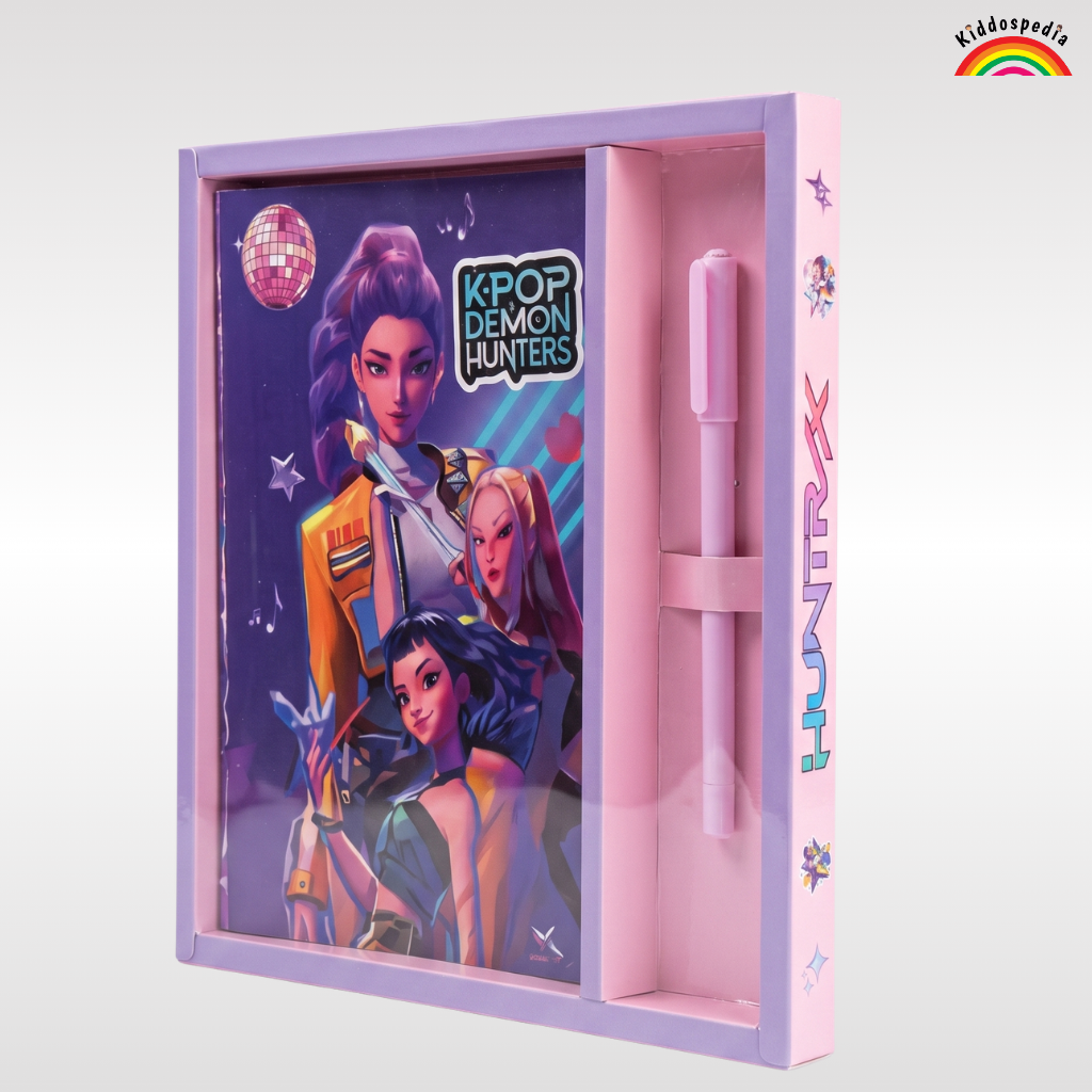 K Pop Demon Huntrix Gift Set | A5 Diary & Pen Gift Box | Kiddospedia