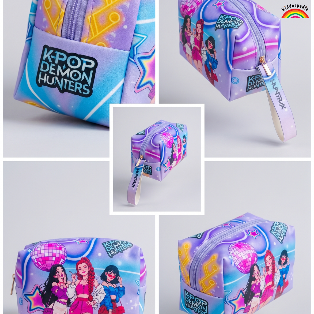 K-Pop Demon Huntrex Multi Utility Zipper Pouch | Kiddospedia