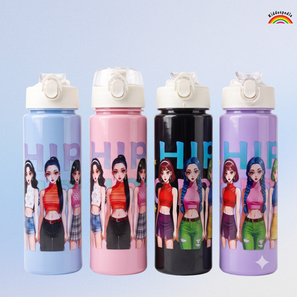 K-pop Huntrix Water Bottle for Kids | Leak-Proof BPA-Free School Water Bottle | Kiddospedia
