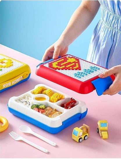 LEGO LUNCH for kids ,Leak-Proof Lunchbox ,BPA free 4 Compartments Lunch Box - Kiddospedia