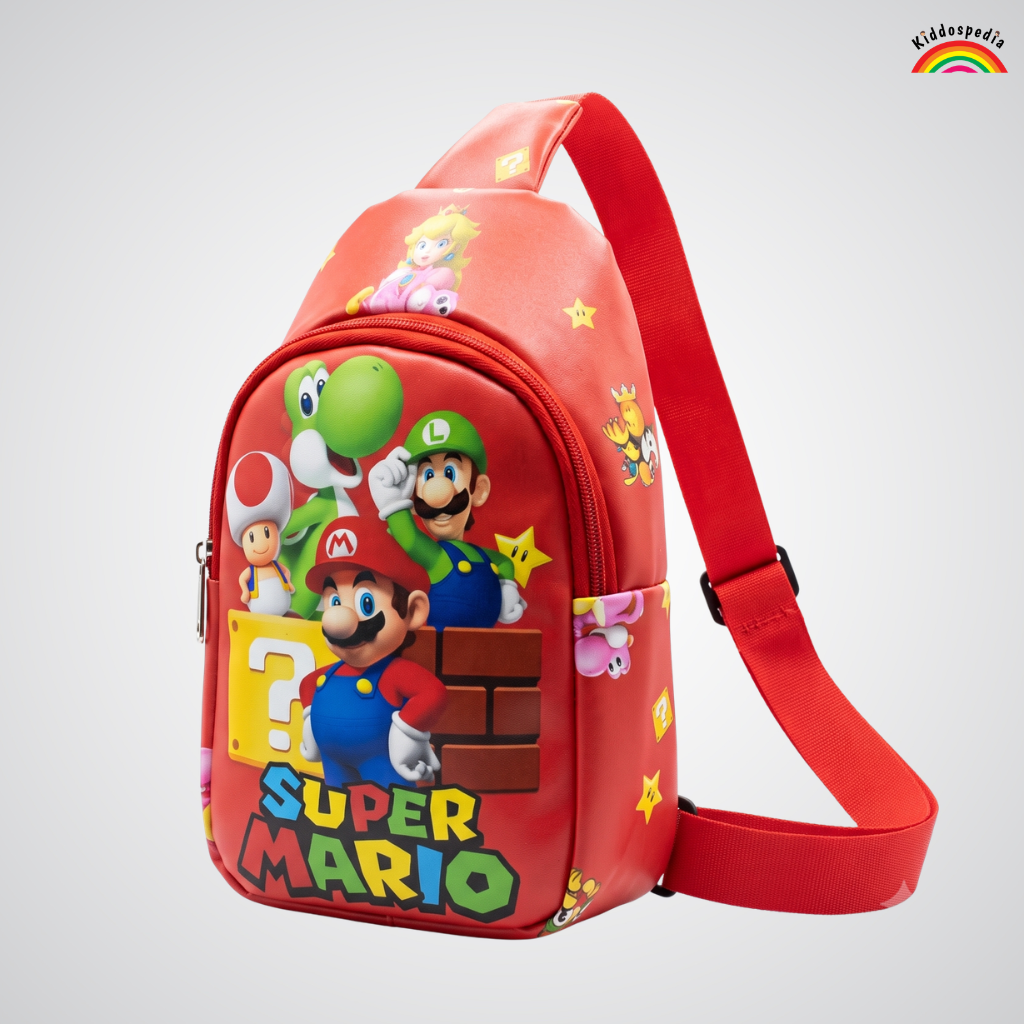 Mario Chest Bag for Kids | Crossbody Sling Bag | Kiddospedia