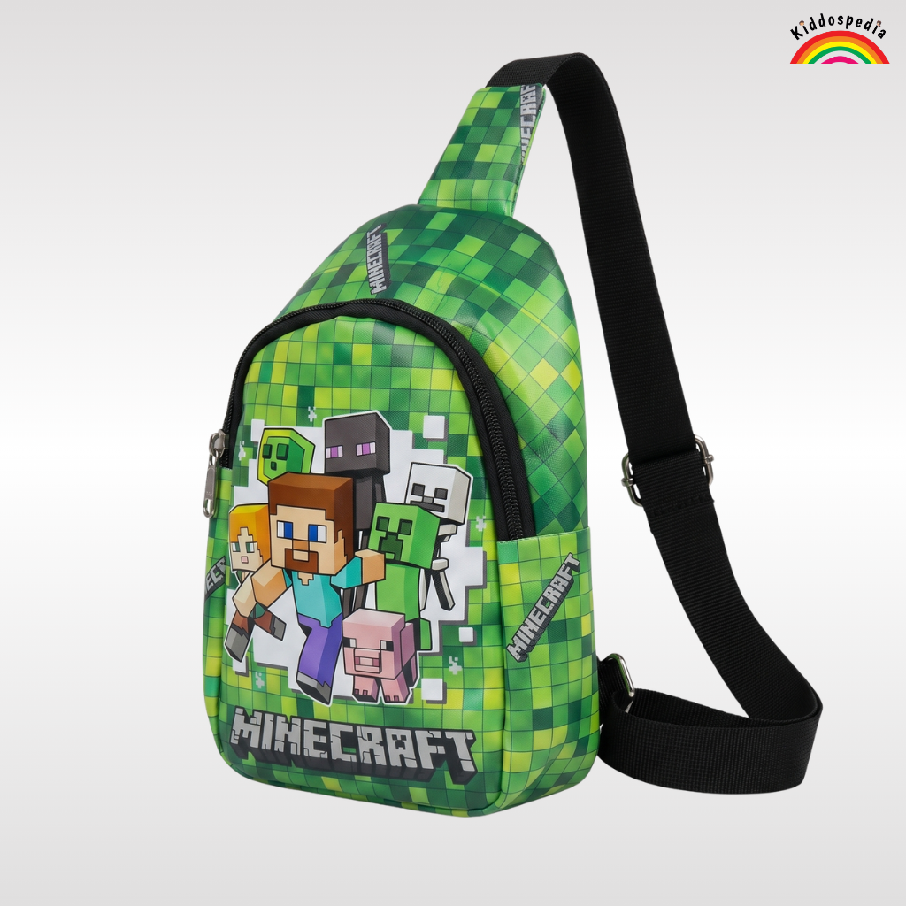 Minecraft Chest Bag for Kids | Crossbody Sling & Shoulder Bag | Kiddospedia