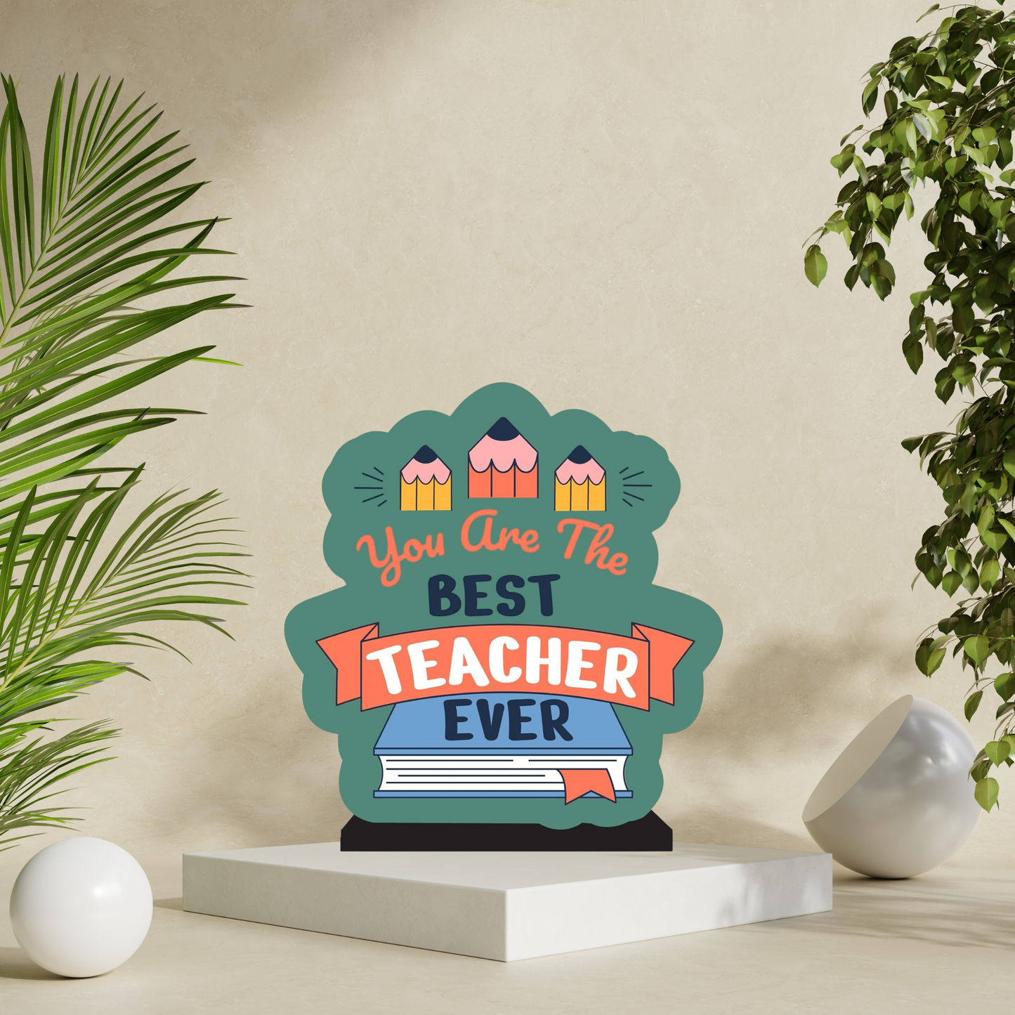 Teacher Day Gift  Wooden Decorative Table Top Kiddospedia