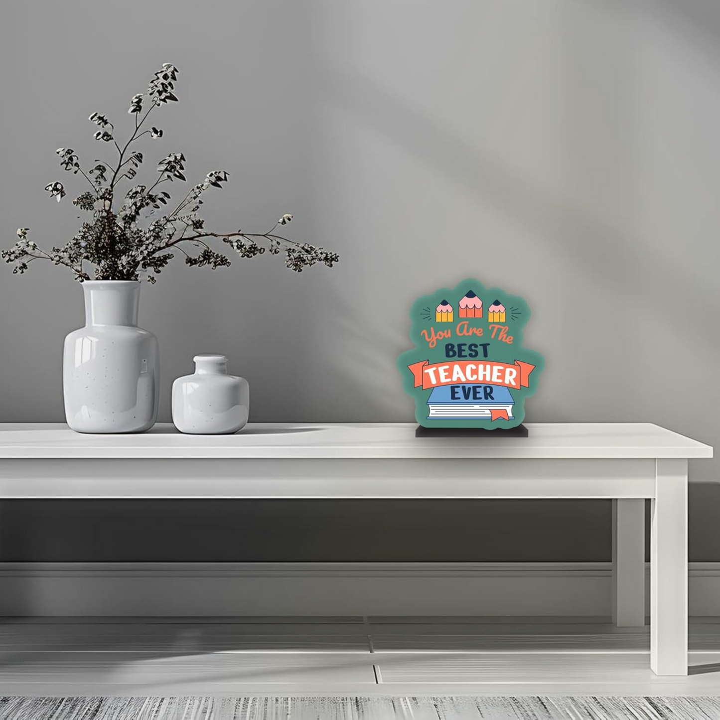 Teacher Day Gift  Wooden Decorative Table Top Kiddospedia