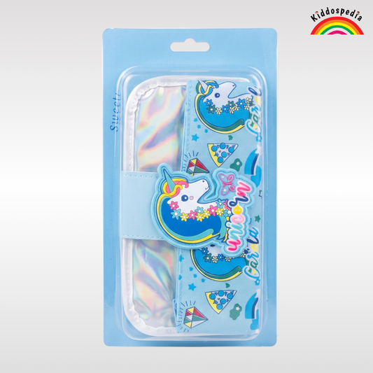 Unicorn Pencil Pouch for Kids | Cute Pencil Case with Zipper for Girls | Multi Utility School Stationery Pouch | Kiddospedia