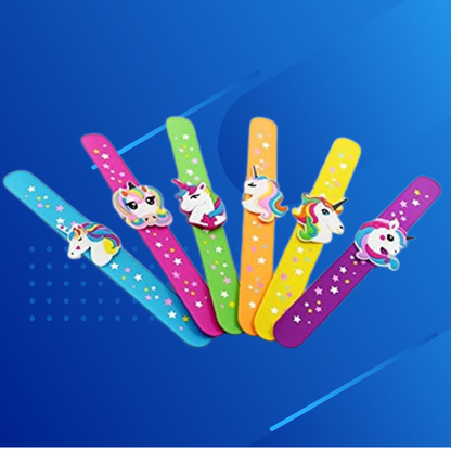 Silicone Unicorn Slap Bands (Pack of 6) – Kids Return Gift Set - Kiddospedia