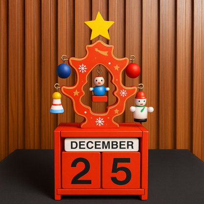 Wooden Christmas Calendar | Festive Desktop Calendar – Kiddospedia