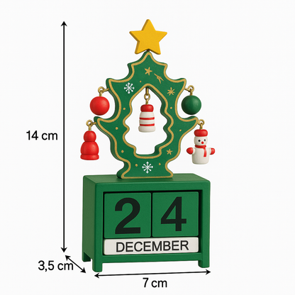 Wooden Christmas Calendar | Festive Desktop Calendar – Kiddospedia
