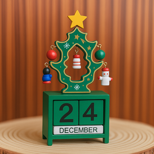 Wooden Christmas Calendar | Festive Desktop Calendar – Kiddospedia